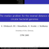 The Median Problem for the Reversal Distance in Circular Bacterial Genomes