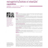 The moderating role of human capital management practices on employee capabilities
