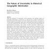 The Nature of Uncertainty in Historical Geographic Information