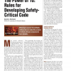 The Power of 10: Rules for Developing Safety-Critical Code