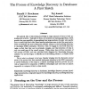 The Process of Knowledge Discovery in Databases: A First Sketch