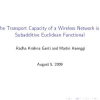 The Transport Capacity of a Wireless Network is a Subadditive Euclidean Functional