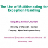 The Use of Multithreading for Exception Handling