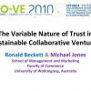 The Variable Nature of Trust in Sustainable Collaborative Ventures