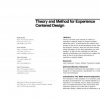Theory and method for experience centered design