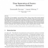 Time Separation of Events: An Inverse Method