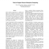 Tools to Support Secure Enterprise Computing