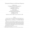 Tournament Sequences and Meeussen Sequences