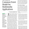 Toward a Common Event Model for Multimedia Applications