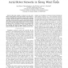Toward model free atmospheric sensing by aerial robot networks in strong wind fields