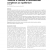 Towards a calculus of biomolecular complexes at equilibrium