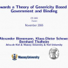 Towards a Theory of Genericity Based on Government and Binding