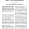 Towards an Understanding of Security Concerns within Communities