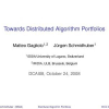 Towards Distributed Algorithm Portfolios
