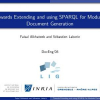 Towards extending and using SPARQL for modular document generation