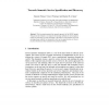 Towards Semantic Service Specification and Discovery