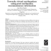 Towards virtual earthquakes: using post-earthquake reconnaissance information