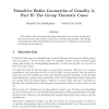 Transitive bislim geometries of gonality 3, Part II: The group theoretic cases