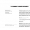 Transparency in mobile navigation