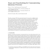 Types and typechecking for Communicating Quantum Processes