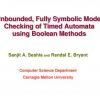 Unbounded, Fully Symbolic Model Checking of Timed Automata using Boolean Methods