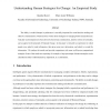 Understanding human strategies for change: an empirical study