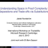 Understanding Space in Proof Complexity: Separations and Trade-offs via Substitutions