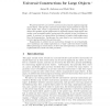 Universal Constructions for Large Objects
