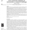 User-centered evaluation of information: a research challenge