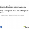 Using linked open data to bootstrap corporate knowledge management in the OrganiK project