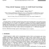 Using Natural Language Sources in Model-Based Knowledge Acquisition