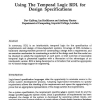 Using the Temporal Logic RDL for Design Specifications