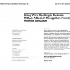 Using word spotting to evaluate roila: a speech recognition friendly artificial language