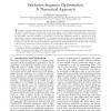 Validation Sequence Optimization: A Theoretical Approach