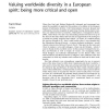 Valuing worldwide diversity in a European spirit: being more critical and open