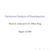 Variational Analysis of Pseudospectra