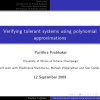 Verifying Tolerant Systems Using Polynomial Approximations