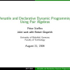 Versatile and declarative dynamic programming using pair algebras