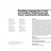 Visualizing language use in team conversations: designing through theory, experiments, and iterations