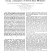 When to type, talk, or Swype: Characterizing energy consumption of mobile input modalities
