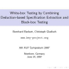 White-Box Testing by Combining Deduction-Based Specification Extraction and Black-Box Testing