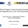 Whole-program linear-constant analysis with applications to link-time optimization