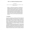 Why Use a Unified Knowledge Representation?