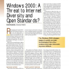 Windows 2000: A Threat to Internet Diversity and Open Standards?
