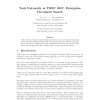 York University at TREC 2007: Enterprise Document Search