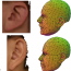 3D Morphable Model Construction for Robust Ear and Face Recognition